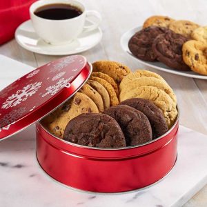 One dozen Christmas cookie tin